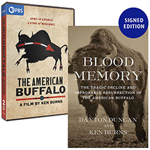Product Image for (Signed) The American Buffalo: A Film by Ken Burns DVD and Blood Memory Book Set
